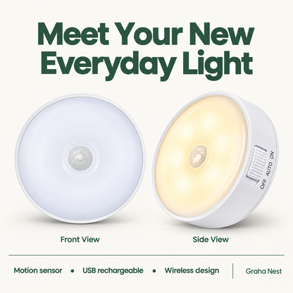 Graha Nest Rechargeable Motion Sensor LED Lights – Pack of 2
