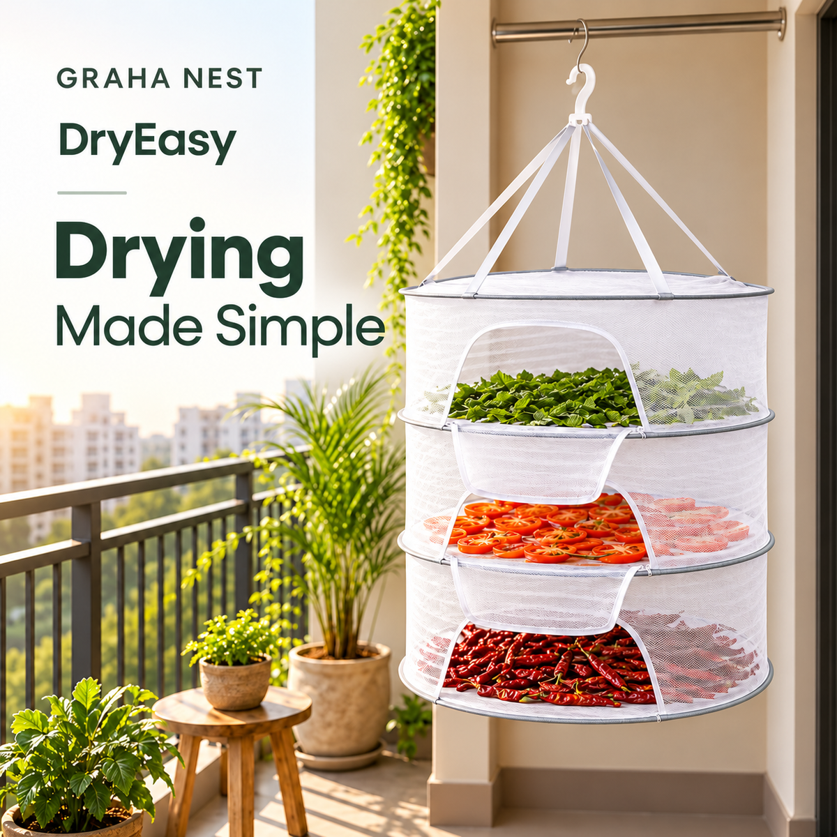 Graha Nest DryEasy – 3-Layer Multipurpose Drying Net