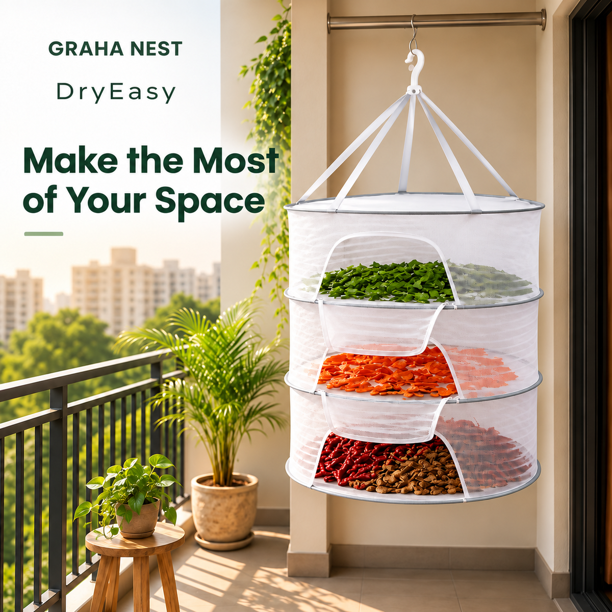 Graha Nest DryEasy – 3-Layer Multipurpose Drying Net